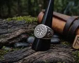 Wegweiser Vegvisir Edelstahl Ring